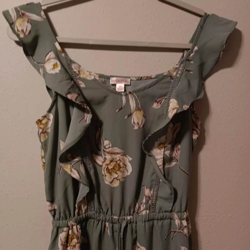 Xhilaration Sage Floral Print Jumpsuit - Picture 13 of 16